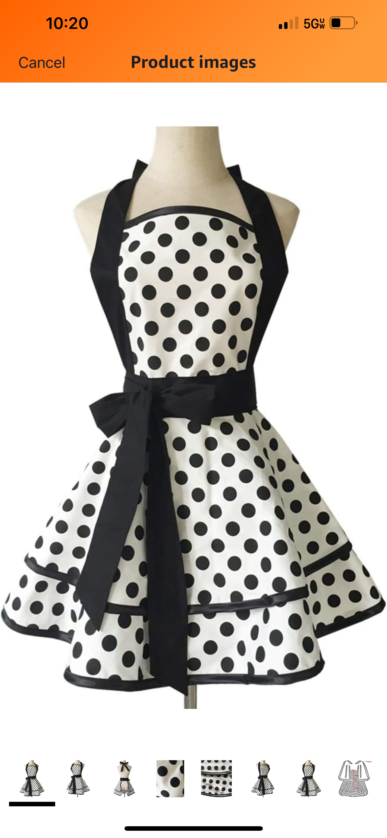 Black Polka Dot Apron