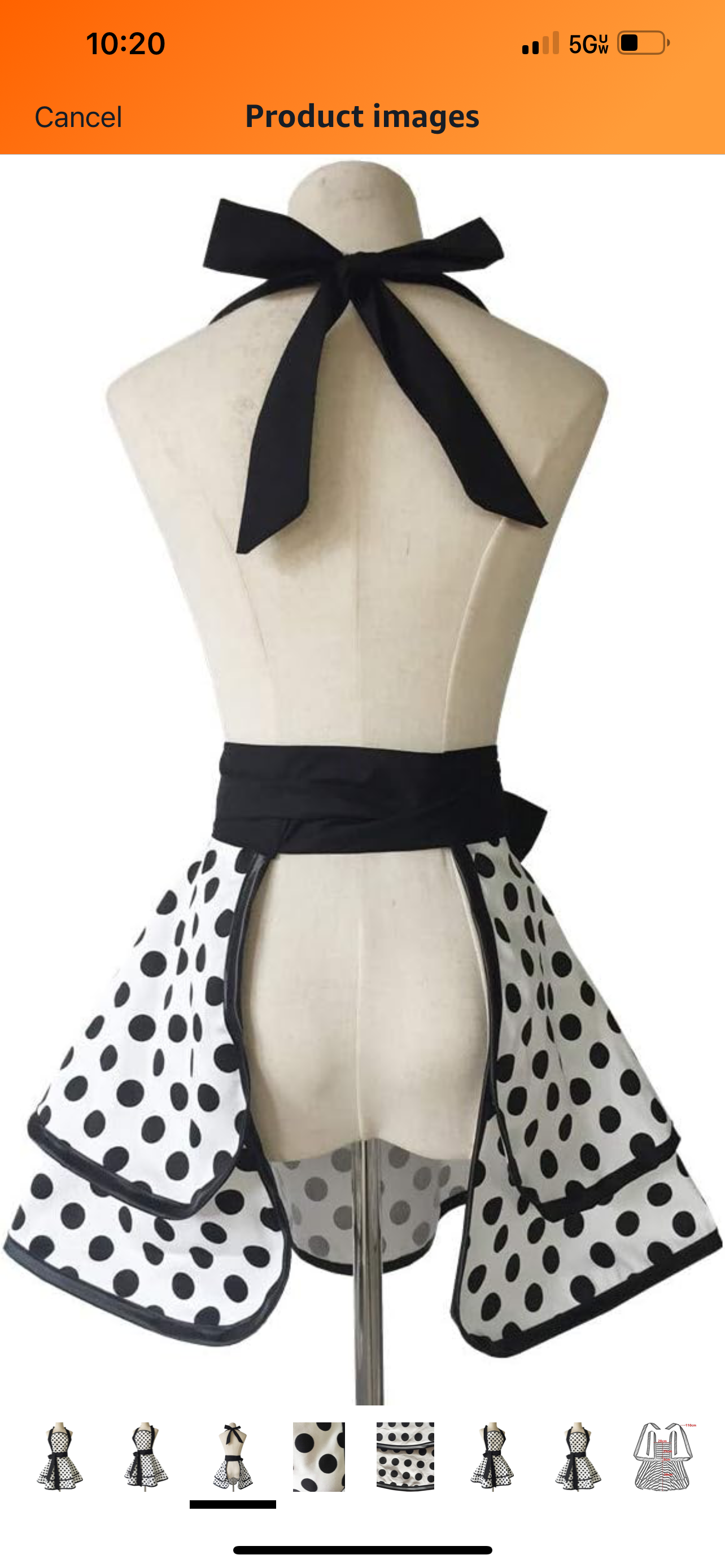 Black Polka Dot Apron